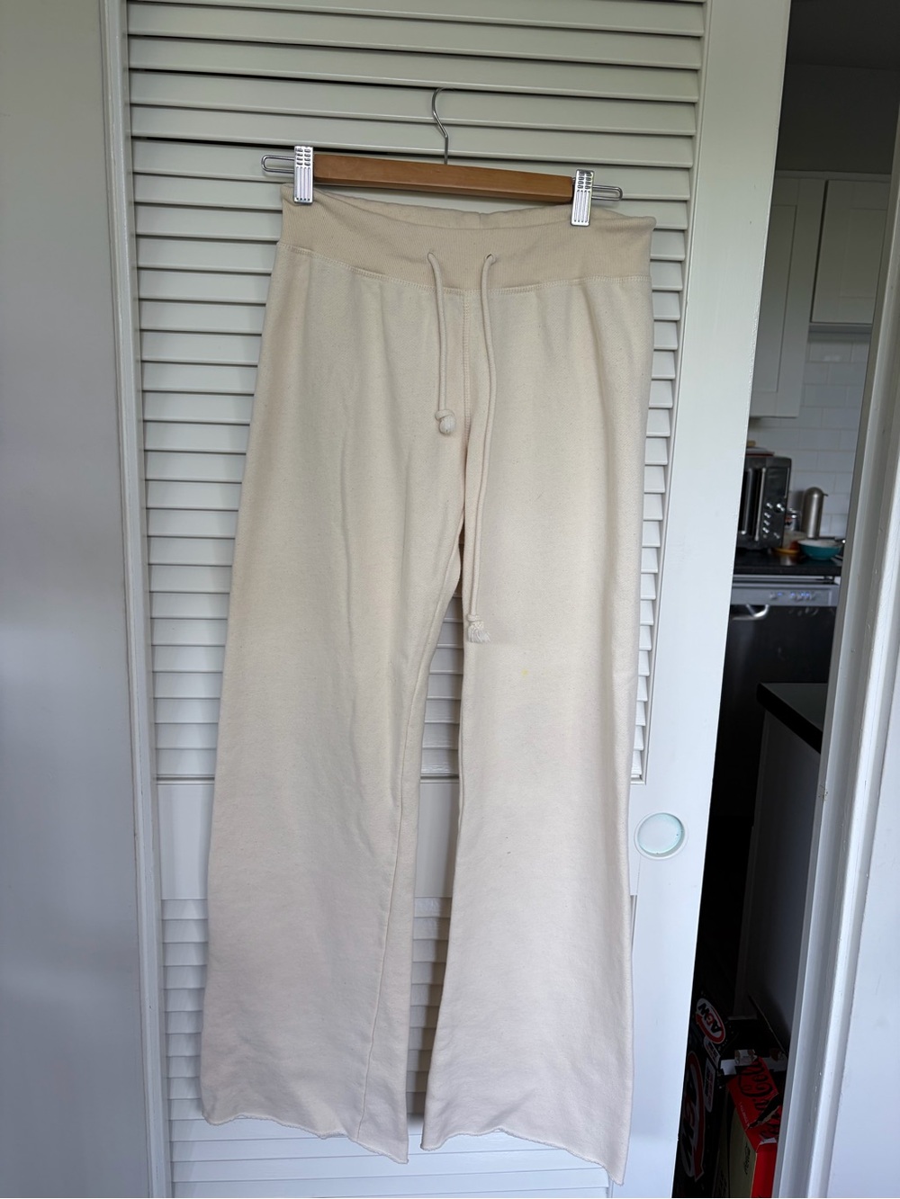 brandy low rise sweatpants cream